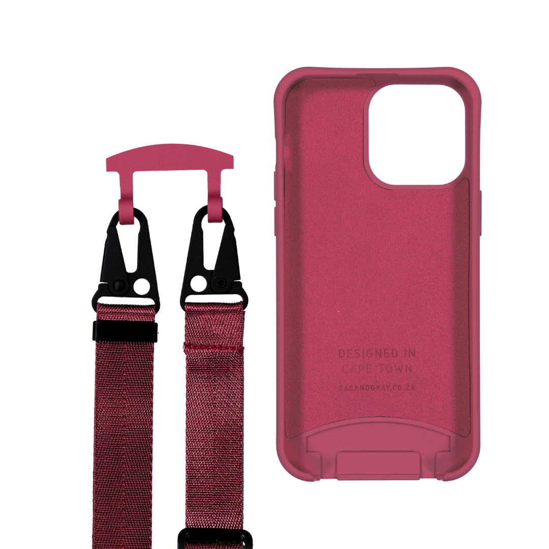 iPhone 15 Pro Max RASPBERRY RED CASE + RASPBERRY RED STRAP