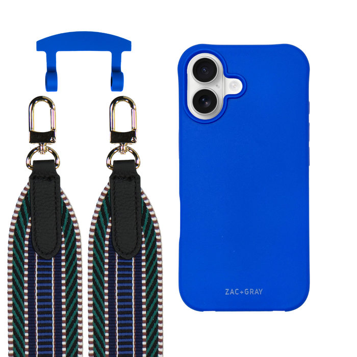 iPhone 17 COBALT BLUE CASE + PATTERNED STRAP