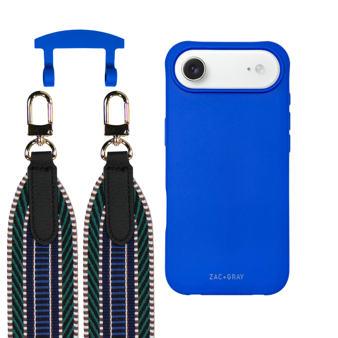 iPhone 17 Air COBALT BLUE CASE + PATTERNED STRAP
