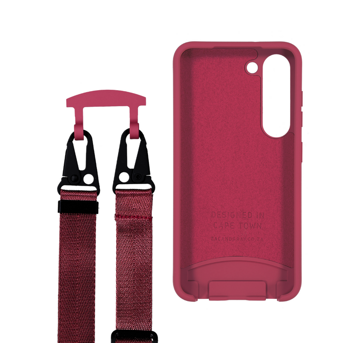 Samsung S23 RASPBERRY RED CASE + RASPBERRY RED STRAP