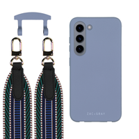 Samsung S23 BLUE FOG CASE + PATTERNED STRAP