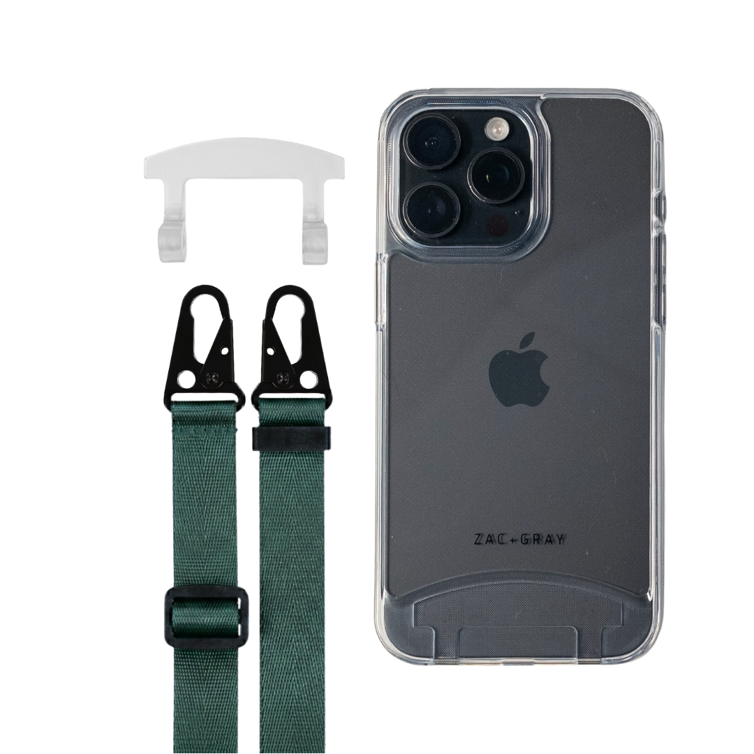 iPhone 16 Pro Max TRANSPARENT CASE + STRAP