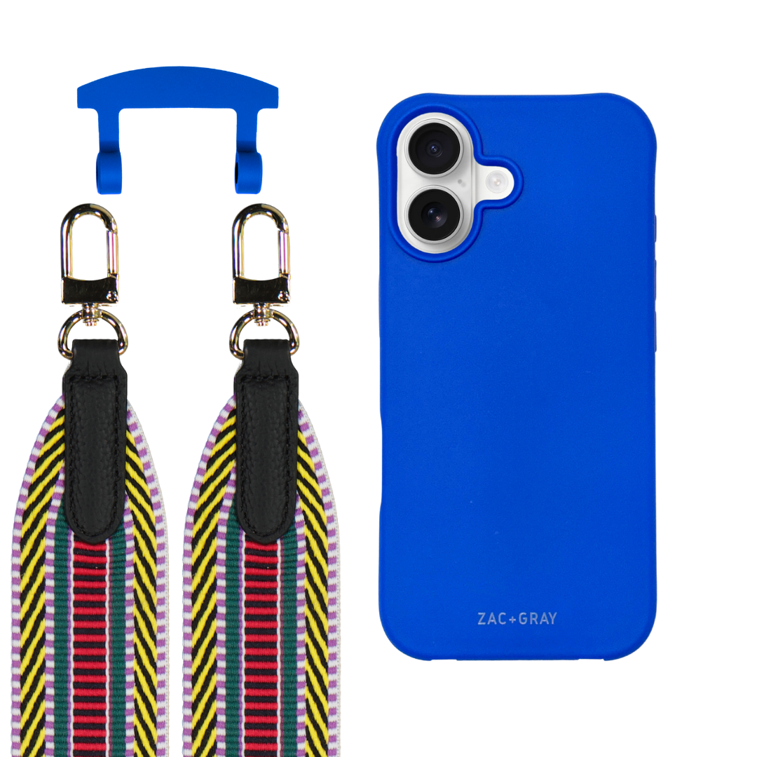 iPhone 17 COBALT BLUE CASE + PATTERNED STRAP