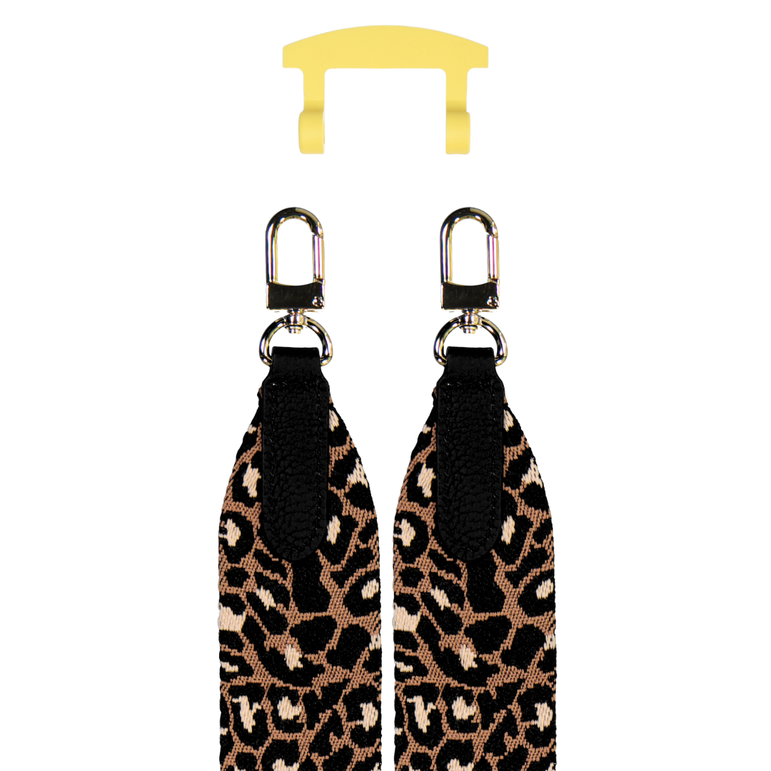 PATTERNED STRAP + SUNSHINE YELLOW HOOK