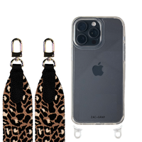 iPhone 16 Pro CRYSTAL CLEAR TRANSPARENT CASE + PATTERNED STRAP