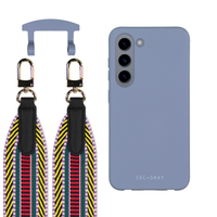 Samsung S23 BLUE FOG CASE + PATTERNED STRAP