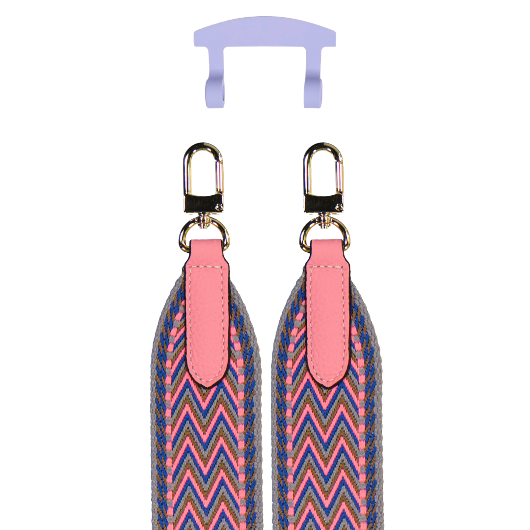 PATTERNED STRAP + WISTERIA BLOOM HOOK