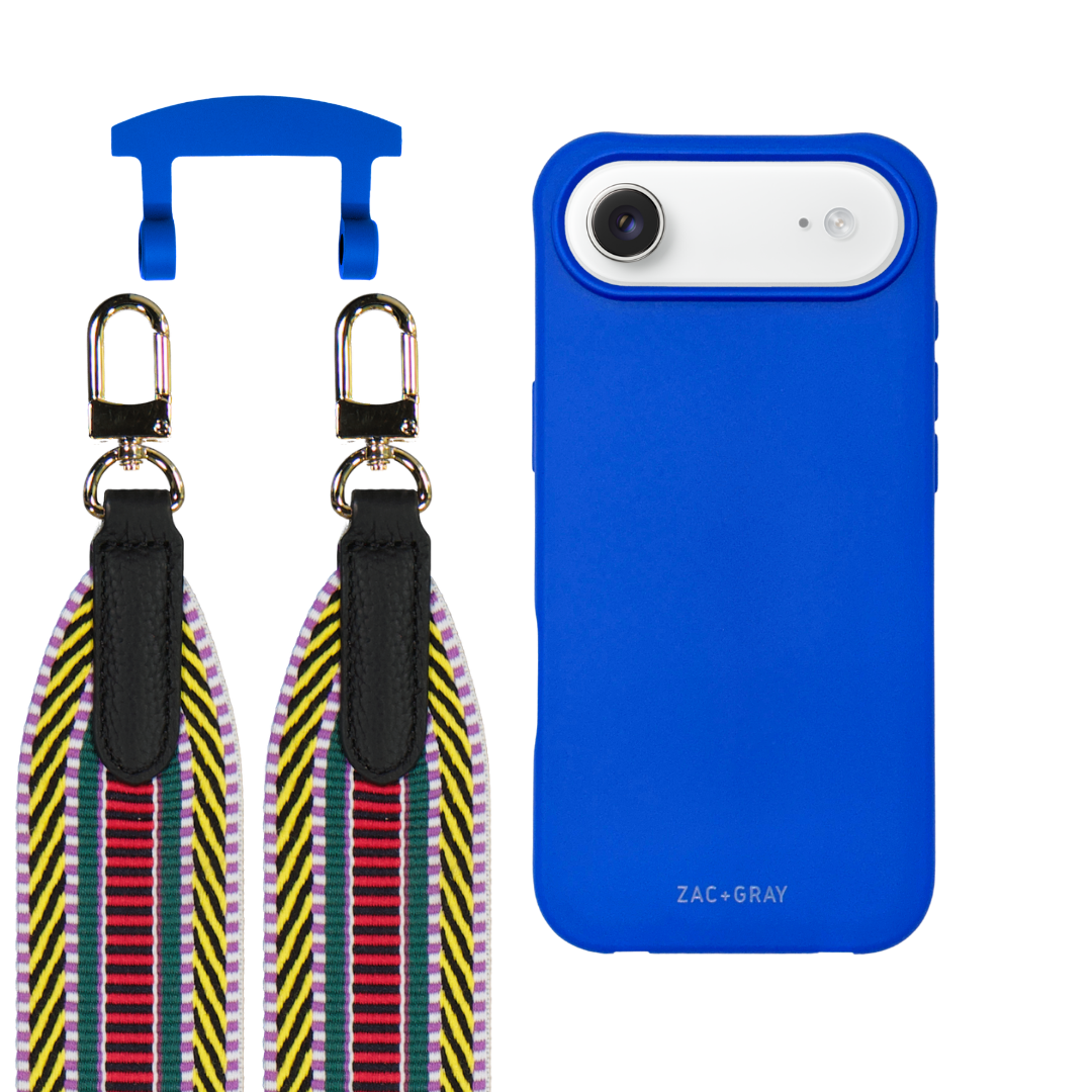 iPhone 17 Air COBALT BLUE CASE + PATTERNED STRAP