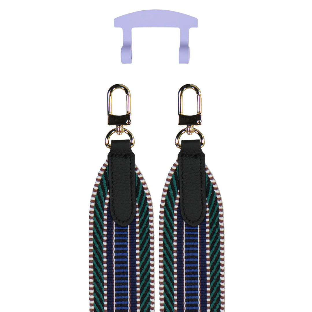 PATTERNED STRAP + WISTERIA BLOOM HOOK