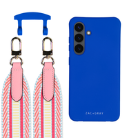 Samsung S24 Plus COBALT BLUE CASE + PATTERNED STRAP
