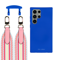 Samsung S25 Ultra COBALT BLUE CASE + PATTERNED STRAP