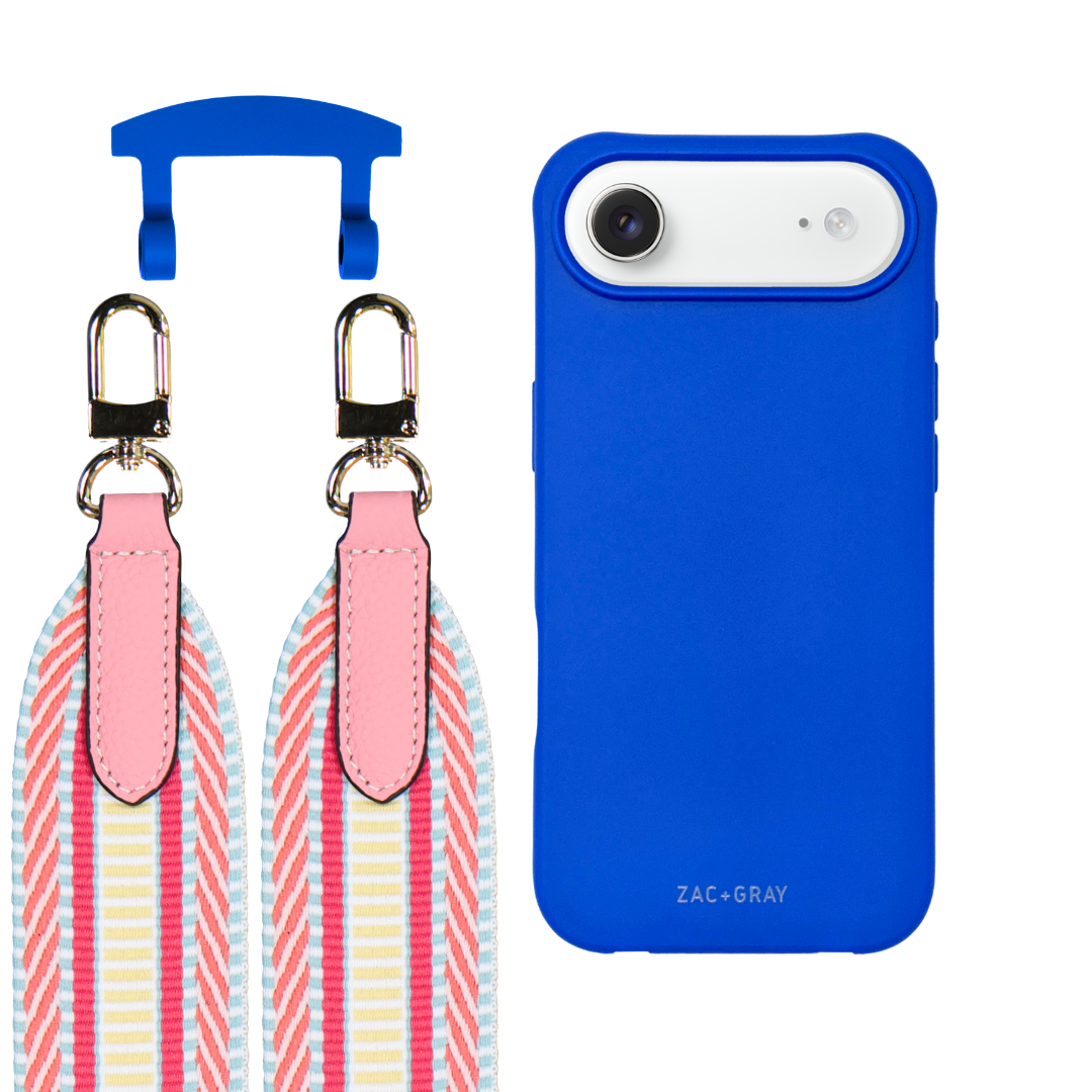iPhone 17 Air COBALT BLUE CASE + PATTERNED STRAP