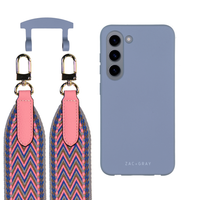 Samsung S23 BLUE FOG CASE + PATTERNED STRAP