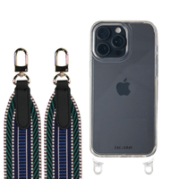 iPhone 16 Pro CRYSTAL CLEAR TRANSPARENT CASE + PATTERNED STRAP