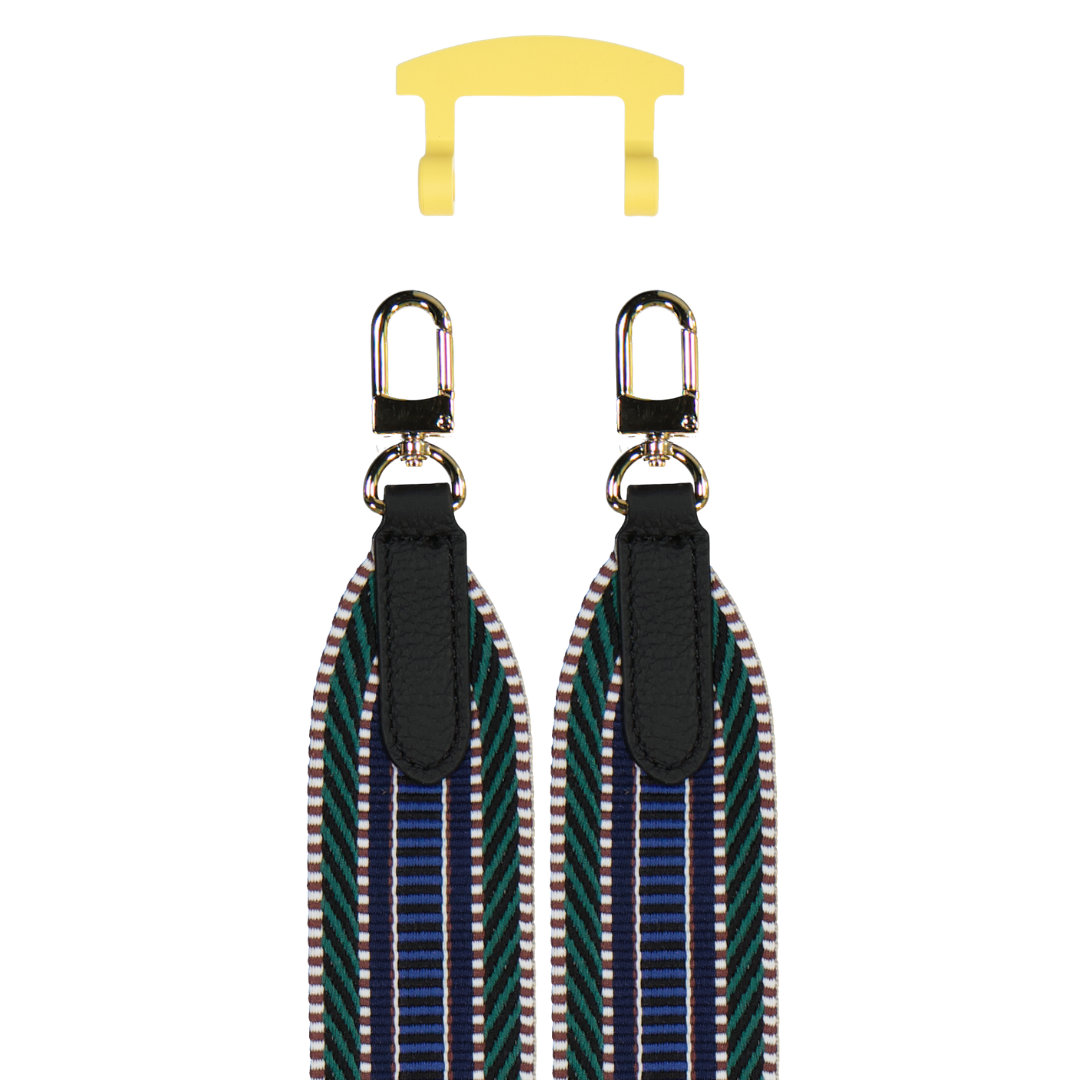 PATTERNED STRAP + SUNSHINE YELLOW HOOK