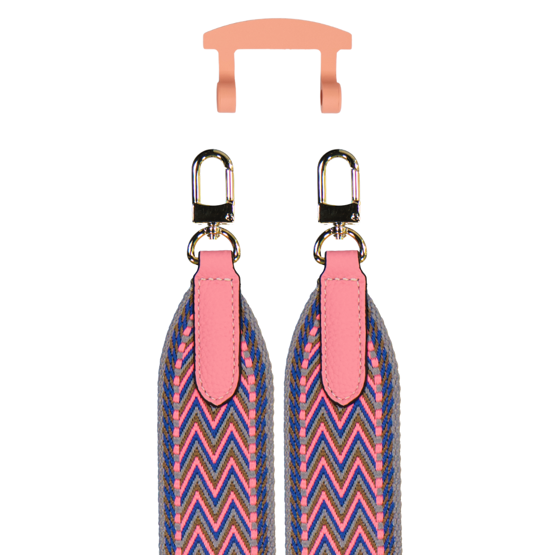 PATTERNED STRAP + SUNSET CORAL HOOK