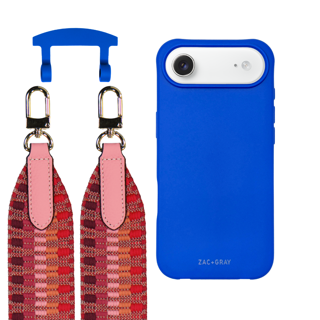 iPhone 17 Air COBALT BLUE CASE + PATTERNED STRAP