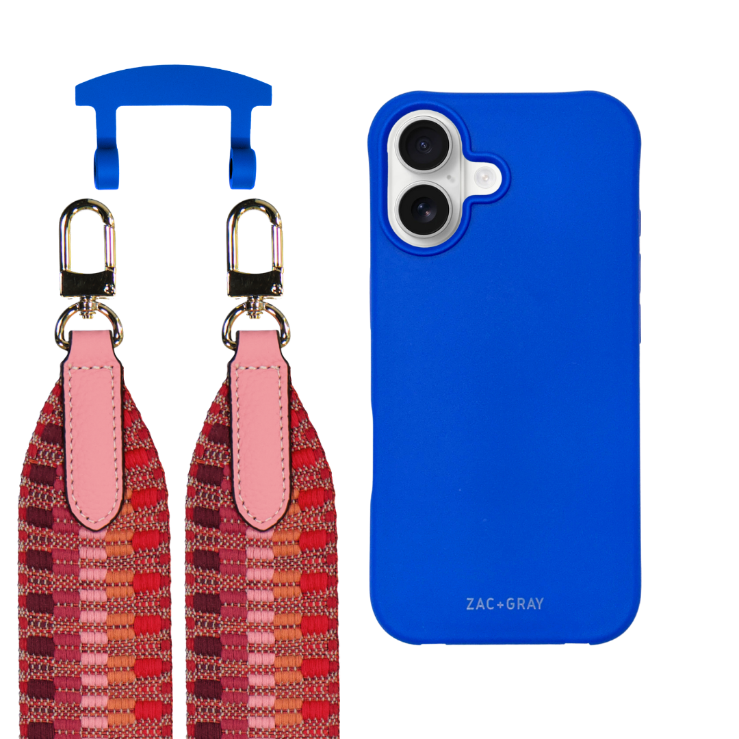 iPhone 17 COBALT BLUE CASE + PATTERNED STRAP