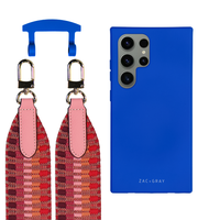 Samsung S25 Ultra COBALT BLUE CASE + PATTERNED STRAP