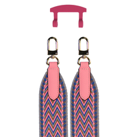 PATTERNED STRAP + RASPBERRY RED HOOK