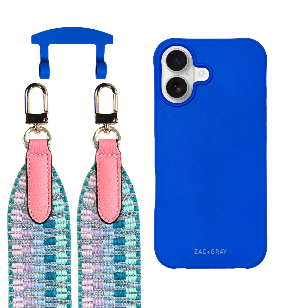 iPhone 17 COBALT BLUE CASE + PATTERNED STRAP