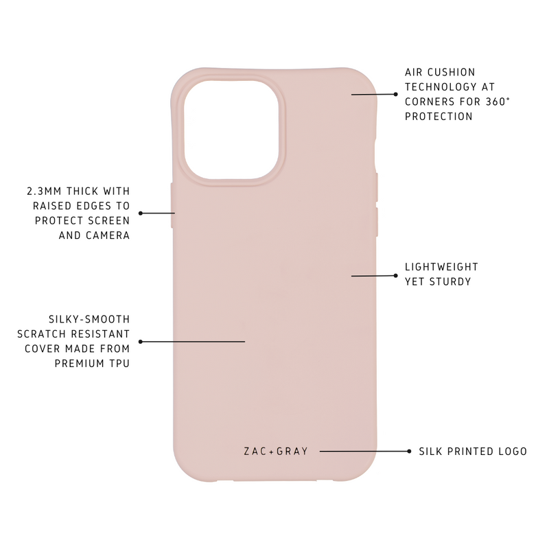 iPhone 13 Pro Max ROSÉ PINK CASE + POMEGRANATE CORD
