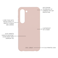 Samsung S24 Ultra ROSÉ PINK CASE + MIDNIGHT BLACK STRAP