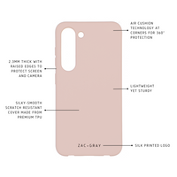 Samsung S23 Plus ROSÉ PINK CASE + POMEGRANATE CORD