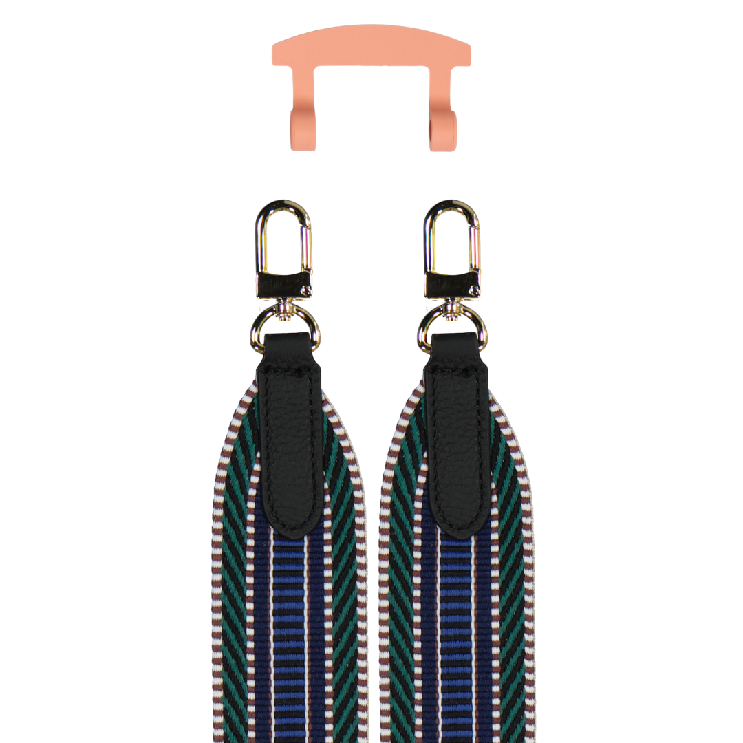 PATTERNED STRAP + SUNSET CORAL HOOK