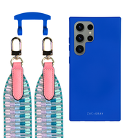 Samsung S25 Ultra COBALT BLUE CASE + PATTERNED STRAP