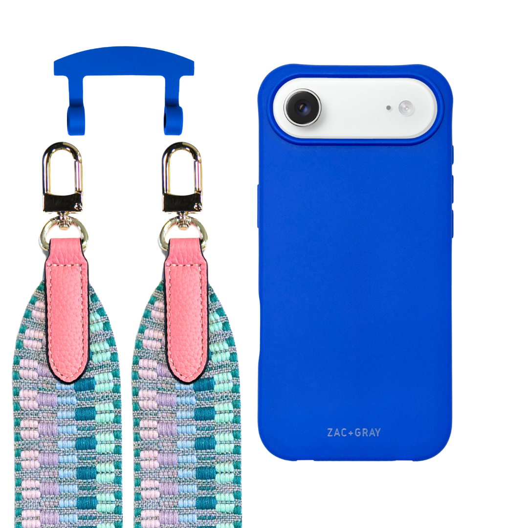 iPhone 17 Air COBALT BLUE CASE + PATTERNED STRAP