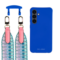Samsung S24 Plus COBALT BLUE CASE + PATTERNED STRAP