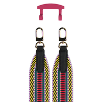 PATTERNED STRAP + RASPBERRY RED HOOK