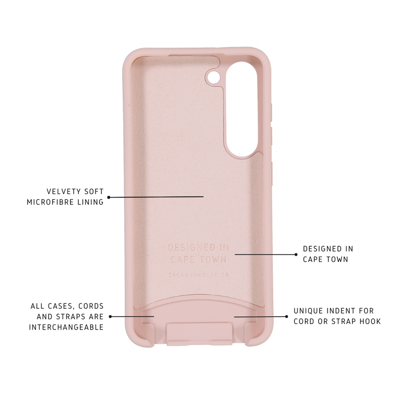 Samsung S23 Plus ROSÉ PINK CASE + RAINBOW RED CORD