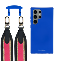 Samsung S25 Ultra COBALT BLUE CASE + PATTERNED STRAP