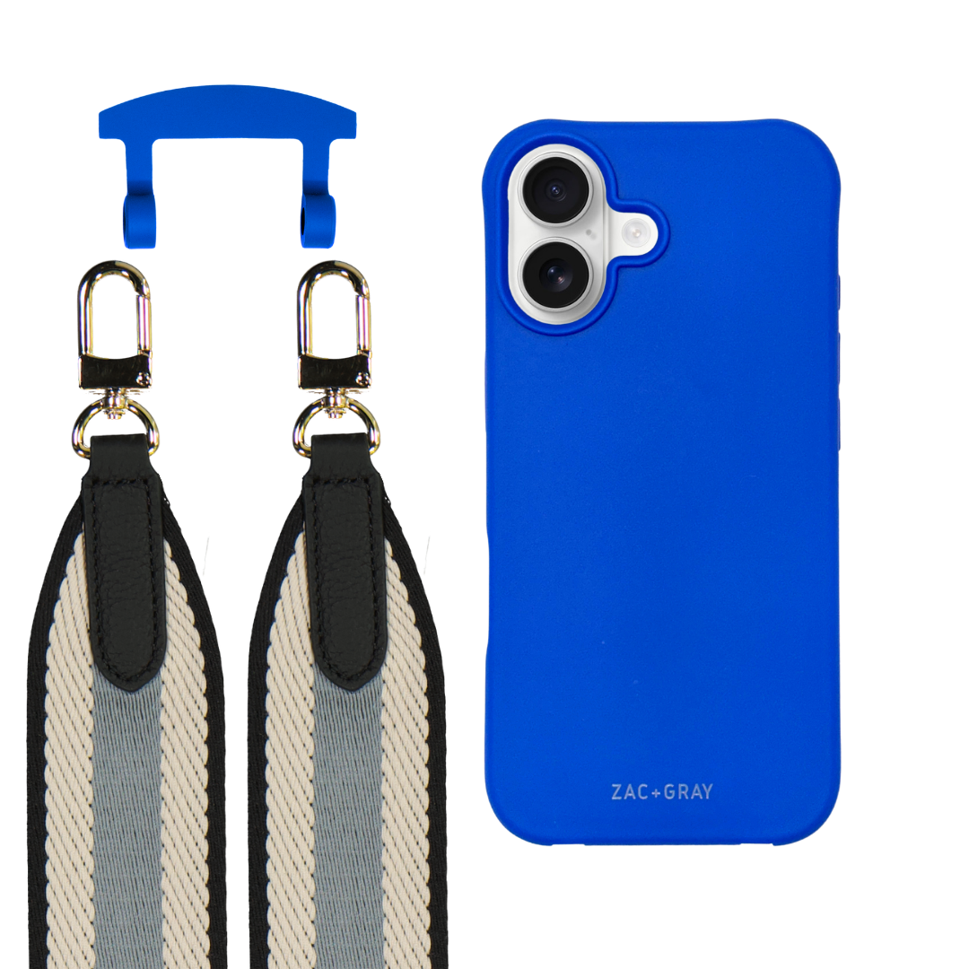 iPhone 17 COBALT BLUE CASE + PATTERNED STRAP