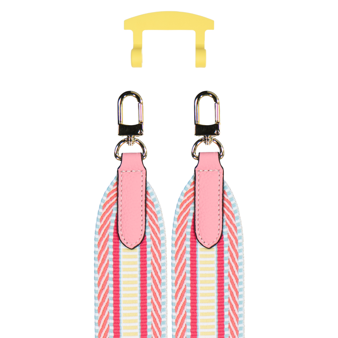 PATTERNED STRAP + SUNSHINE YELLOW HOOK