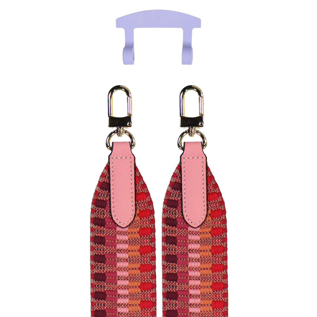 PATTERNED STRAP + WISTERIA BLOOM HOOK