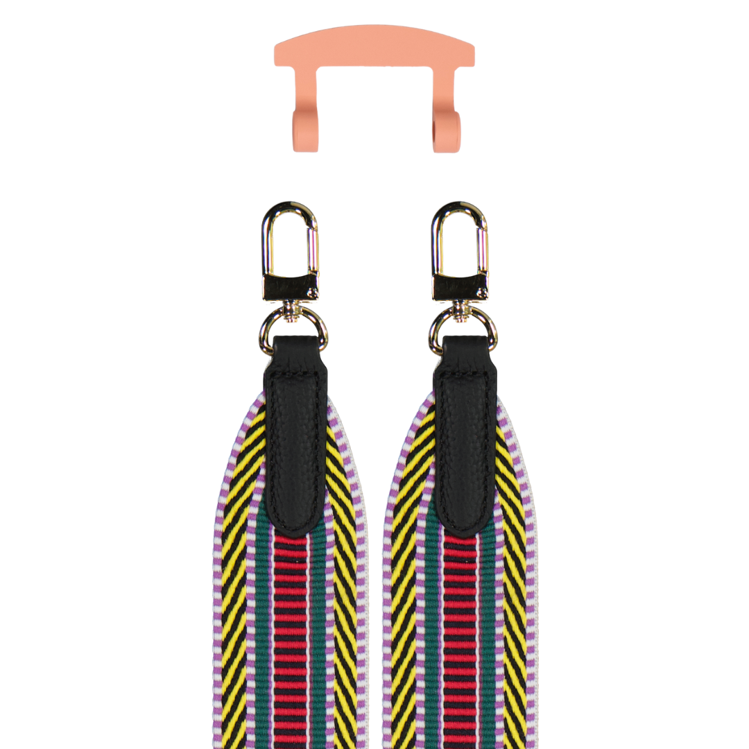 PATTERNED STRAP + SUNSET CORAL HOOK