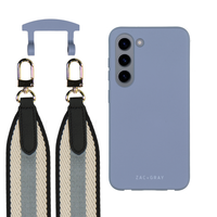 Samsung S23 BLUE FOG CASE + PATTERNED STRAP