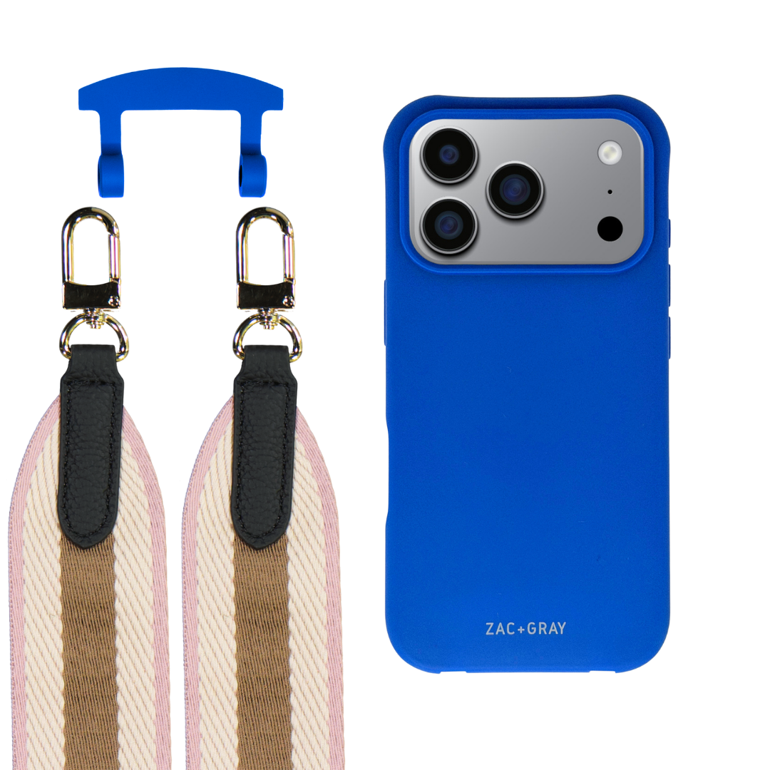 iPhone 17 Pro COBALT BLUE CASE + PATTERNED STRAP