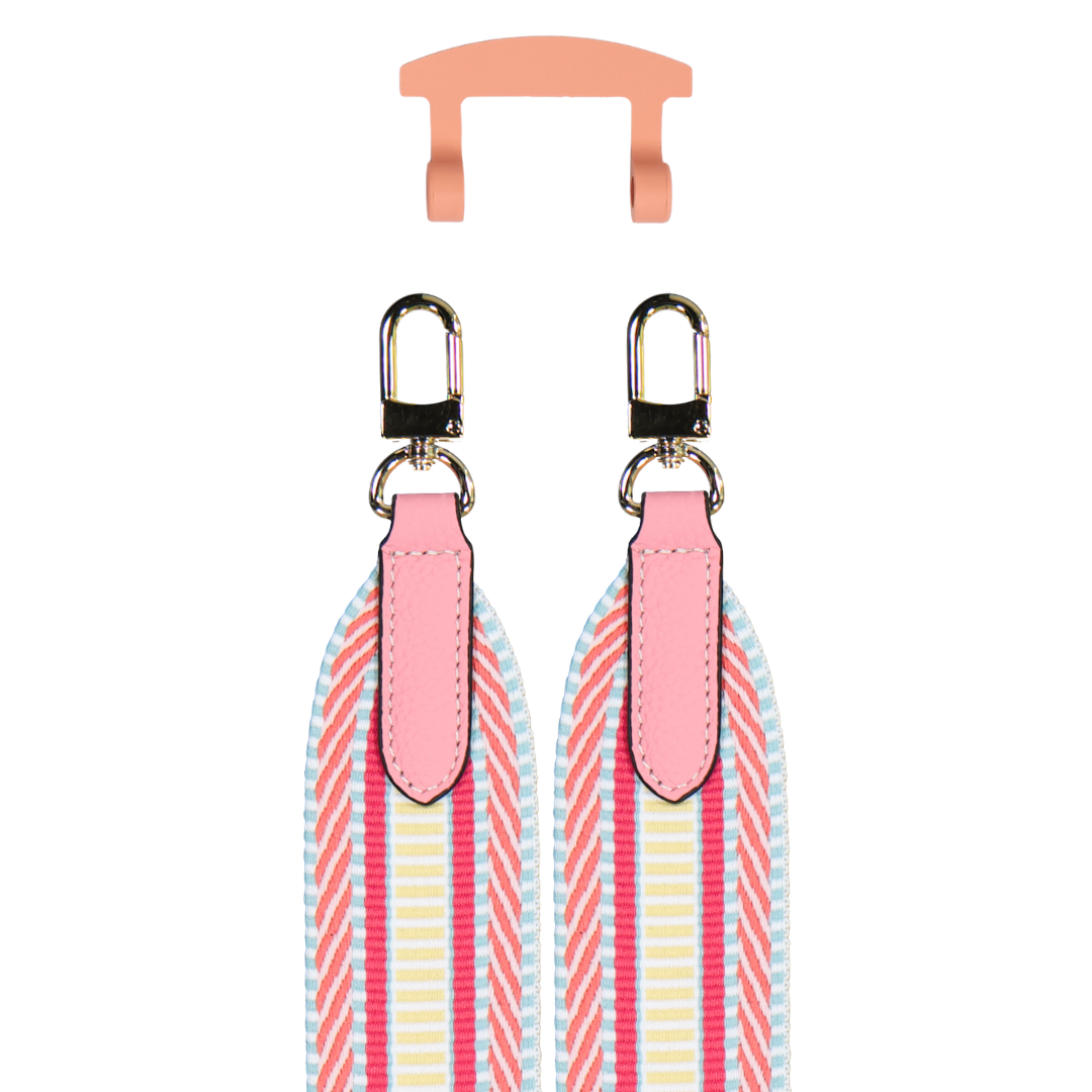 PATTERNED STRAP + SUNSET CORAL HOOK