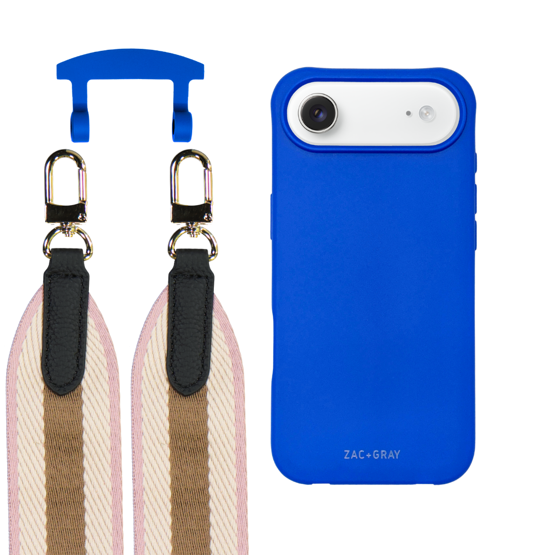 iPhone 17 Air COBALT BLUE CASE + PATTERNED STRAP