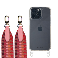 iPhone 16 Pro CRYSTAL CLEAR TRANSPARENT CASE + PATTERNED STRAP