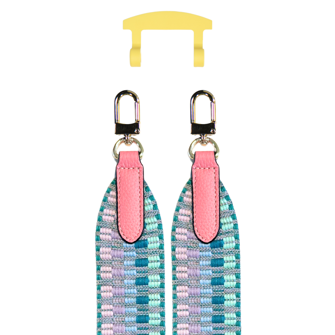 PATTERNED STRAP + SUNSHINE YELLOW HOOK