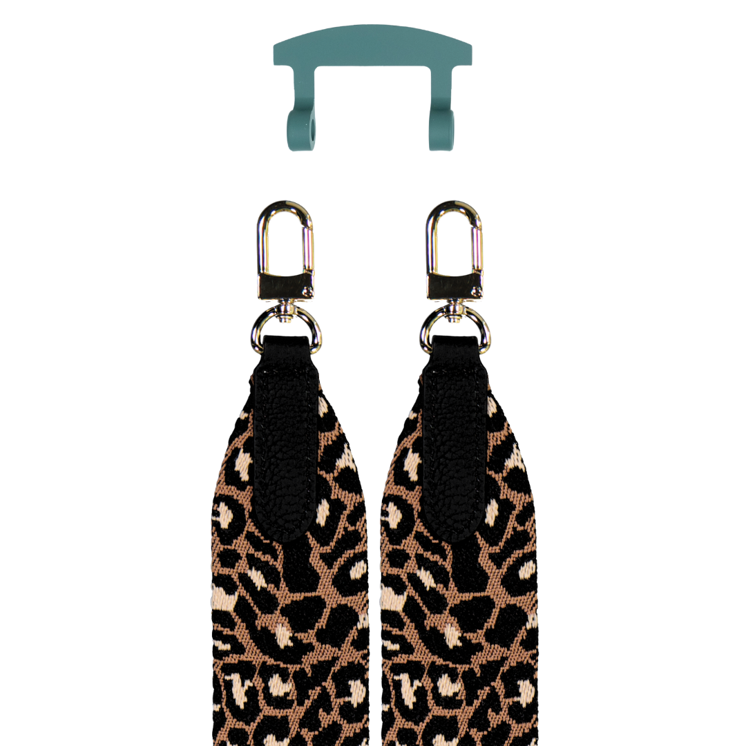 PATTERNED STRAP + TIDAL TEAL HOOK