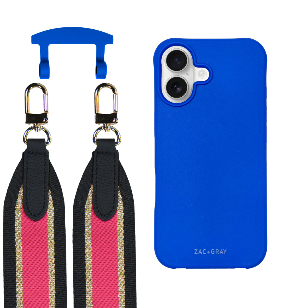 iPhone 17 COBALT BLUE CASE + PATTERNED STRAP