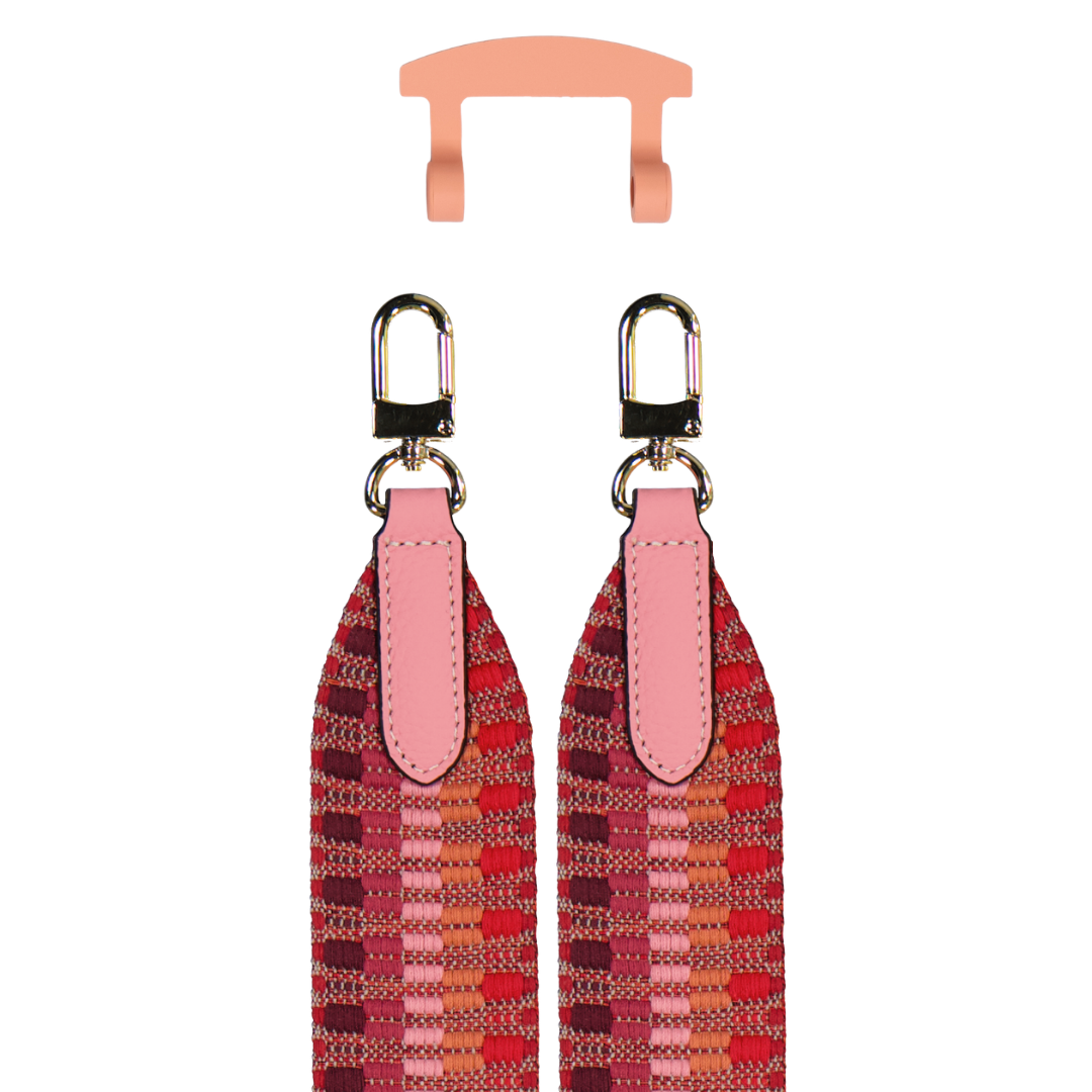 PATTERNED STRAP + SUNSET CORAL HOOK