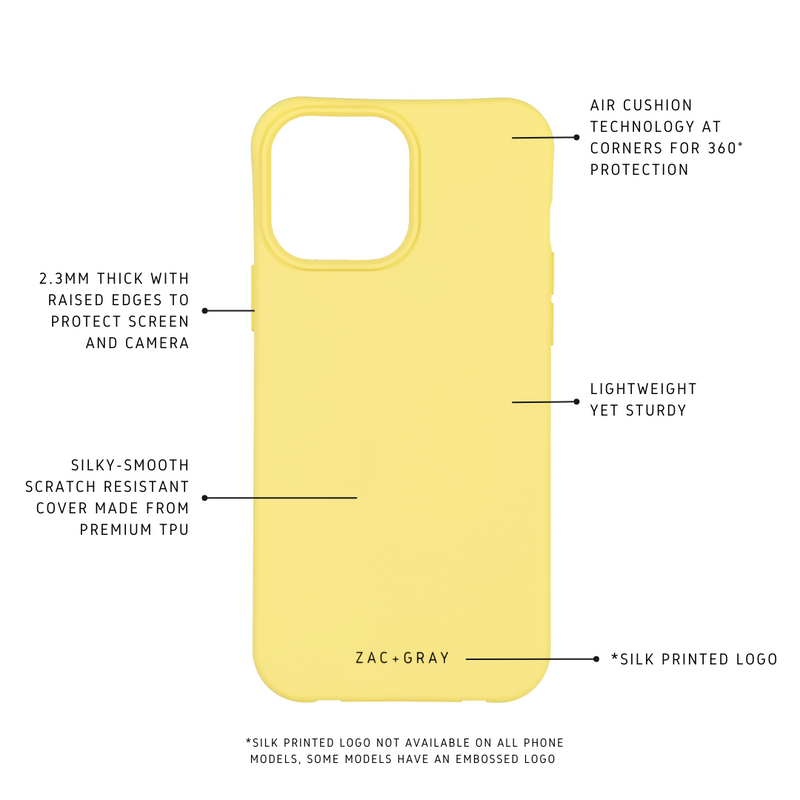 iPhone 6/6S/7/8/SE (2020 & 2022) SUNSHINE YELLOW CASE + CORAL REEF CORD