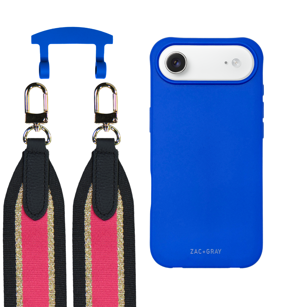 iPhone 17 Air COBALT BLUE CASE + PATTERNED STRAP